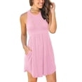 thumbnail image 4 of Samickarr Summer Savings Clearance Summer Dresses For Women 2023 Plus Size Dress Sleeveless Casual Dresses Swing Cover Up Elastic Sundress With Pockets, 4 of 5