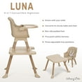 thumbnail image 6 of Dream On Me Luna 4-in-1 Convertible Baby High Chair in Beige, Transforms into Booster, Toddler Seat & Table Set, Adjustable and Removable Tray Portable High Chair, 6 of 14