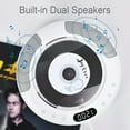 thumbnail image 4 of MEGICOT Lecteur CD Mural Bluetooth 5.0 avec Haut-Parleurs à Commutateur à Tirage Intégrés, Baladeur de Musique MP3 Portable avec Support Spécial, Couvercle Antipoussière, Télécommande, Prend en Charge la Lecture aux Disques FM USB Flash, 4 of 7