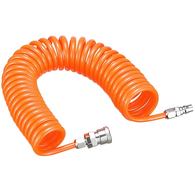 1 manguera de aire de 9m, manguera de aire comprimido retráctil, manguera neumática de Pu, manguera de aire de retroceso, herramienta de compresor neumático de doble extremo-9m- Sincero Electrónica