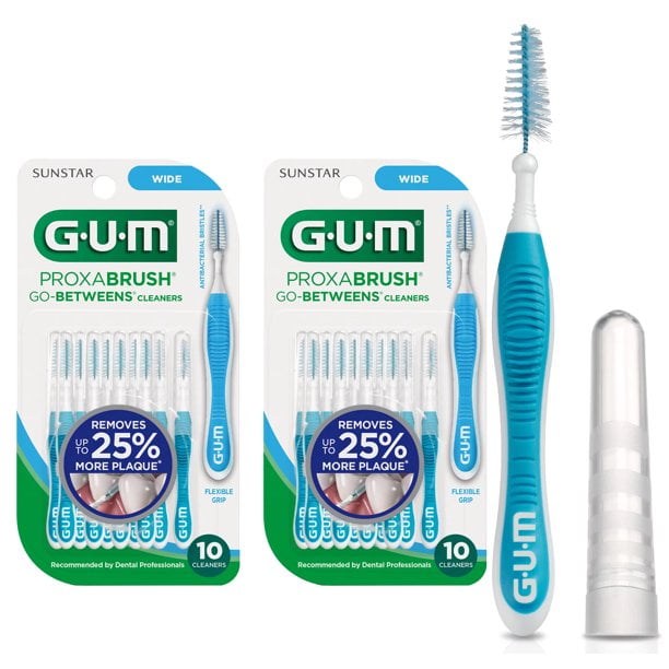 GUM Proxabrush GoBetweens Cleaners WIDE 10 Count, Interdental Brushes