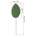 thumbnail image 2 of Uxcell 4.3" Artificial Silk Leaf Artificial Leaves Stems Bulk Fake Rose Wire Crafts Leaves Dark Green 200 Pcs, 2 of 5