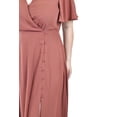 thumbnail image 4 of Vestido largo con abertura Roman Fashion / Tallas Extras, 2010 (Chedron) cafe 40, 4 of 6