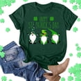 thumbnail image 2 of VNKIDY Womens Short Sleeve Crewneck TShirt With Happy St Patricks Day Cartoon Elf Clover Graphic Casual Loose Fit Tees For Saint Patricks Day Daily Wear Green M, 2 of 6