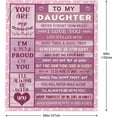 thumbnail image 5 of Daughter Gifts from Mom, Gifts for Daughter Blanket , to My Daughter Gifts, Birthday Gifts for Daughter Adult, Daughter Birthday Gifts from Dad, Graduation Daughter Gifts Ideas, 5 of 7