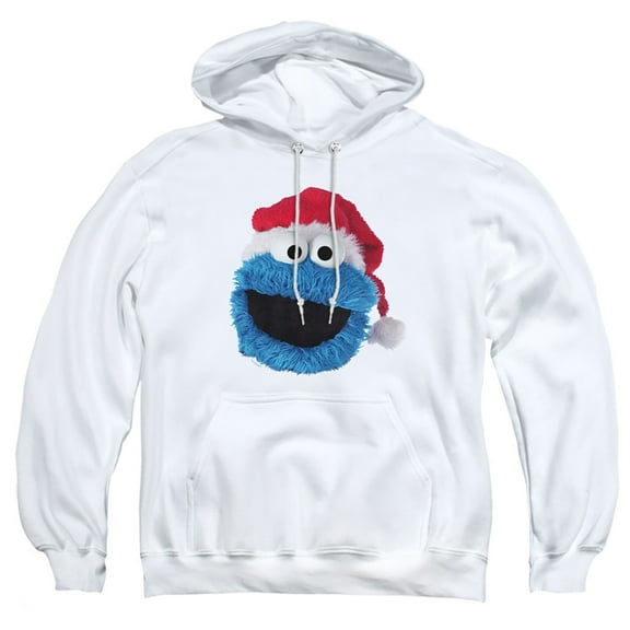 Sesame Street Cookie Monster Christmas Hat Unisex Adult Pull-Over Hoodie