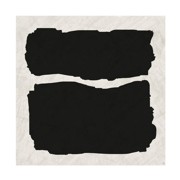 Canvas Wall Art - Line and Brush 'Two Blocked 2' Wall Art for Living Room, Bedroom, or Office Décor by Trademark Fine Art - 14 x 14 Inches