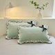 thumbnail image 5 of Yunuuuoa Lace Ruffle Pillowcases Set of 2, Elegant Rose Print Bedding, Soft Brushed Polyester Pillow Covers for Master Bedroom, Guest Room, Hotel Decor, Breathable and Machine Washable, 5 of 6
