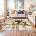 thumbnail image 6 of World Rug Gallery Contemporary Modern Abstract Area Rug - Gold 6'6"x6'6", 6 of 7