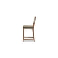thumbnail image 4 of HomeStock Island Oasis Mid-Century Transitional Grey Woven Rope Mahogany Counter Stool, Ideal for Bar and Pub Height Dining Tables, Versatile Seating Stools, 4 of 10