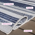 thumbnail image 6 of Safavieh Beach House Merrilyn Striped Indoor/Outdoor Area Rug, Navy/Ivory, 4' x 6', 6 of 17