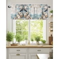 thumbnail image 2 of Abstract Shell Valances for Windows Blue Floral Ocean Coastal Valance Rod Pocket Light Filtering Short Window Treatments Curtains for Kitchen Bathroom Living Room Bedroom, 1 Panel, 42 x 18 Inch, 2 of 7