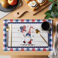 thumbnail image 2 of Independence Day Placemats Set of 12, America Gonme Rustic Wood Plaid Non-Slip Place Mats Washable Table Mats for Kitchen Dining Table Decorations Indoor/Outdoor, 2 of 9
