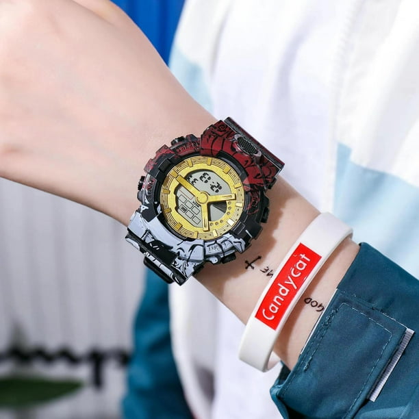 Reloj de dibujos animados para niños, para hombres y mujeres, estudiantes, pareja, luminoso, impermeable, multifuncional, deportivo, reloj electrónico