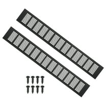 Uxcell 20"x3.2" Rectangle Air Vent Cover 2pcs Door Grille Ventilation Cover Louvered with Screws for Cabinet Black