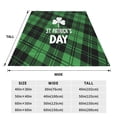thumbnail image 3 of Fotbe St Patrick's day Manta de Franela Acolchonada con Estampado, Súper Suave y Esponjosa, Extra Grande para Sofá, Cama, Uso Todo el Año-60"x50", 3 of 7