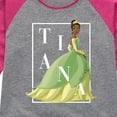 thumbnail image 3 of Disney Princess - Tiana Box Outline - Toddler And Youth Girls Raglan Graphic T-Shirt, 3 of 4