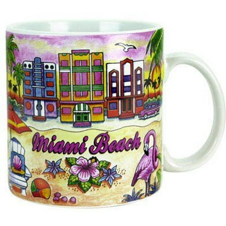 Florida State Seminoles Mug - Miami Beach Florida Map Souvenir Collectible Large Coffee Mug 16oz