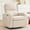 Teddy Beige, variant on BaseBeauty Power Swivel Rocker Recliner, Nursery Recliner Glider Chair with Removable Cushion, Swivel Glider Recliner with Double Pockets, Teddy White