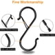 thumbnail image 3 of Paquete de 8 ganchos en forma de S para colgar, de 9 cm, de metal resistente con hebilla de seguridad, para colgar plantas, ropa, utensilios de cocina, ollas, sartenes y bolsos (negro), 3 of 3