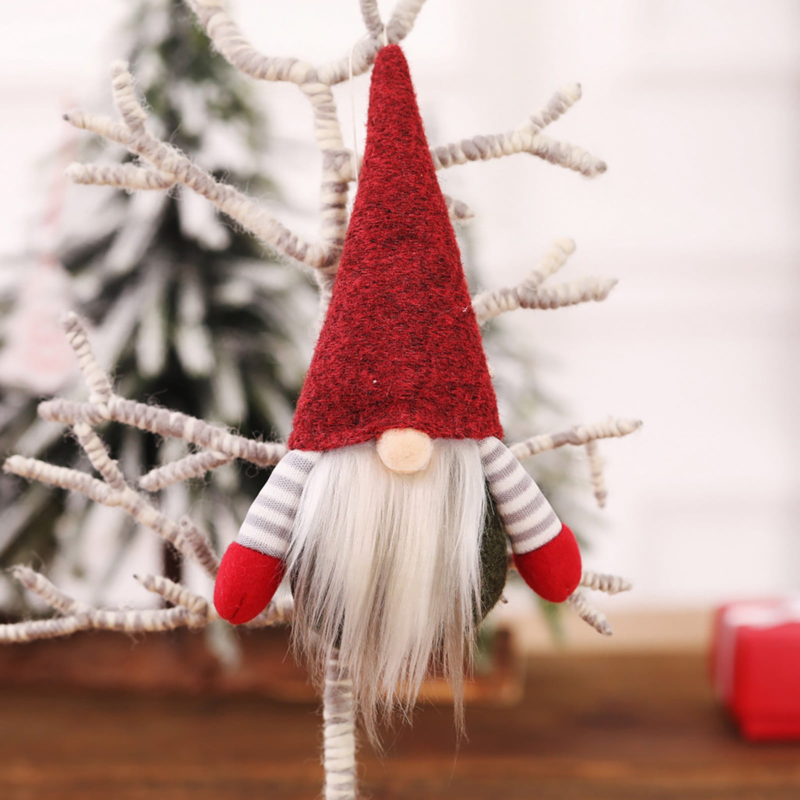 Christmas Faceless Gnome Santa Xmas Tree Hanging Ornament Doll Holiday Decor NEW 