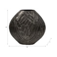 thumbnail image 5 of Sculpted Textured Metal Vase for Living Room Decor - Decorative Flower Vase for Home, Bedroom, and Office Desk Decor - Modern House Accent for Entryway Table Display - 22", Silver, 5 of 10