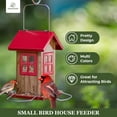thumbnail image 5 of Kingsyard Bird House Feeders for Outside, Hanging Metal Bird Feeder with 4 Ports, Outdoor Decoration, 5 of 7
