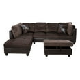 thumbnail image 4 of GCF Furniture LF107A Siano Left Hand Facing Sectional Sofa, Brown - 35 x 103.5 x 74.5 in., 4 of 7