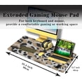 thumbnail image 3 of Gaming Mats XXL Keyboard and Mouse Pad - Extra Large Desk Mat for Men With Non-Slip Rubber Base 35.4 X 15.7 for Game Office, Animal Leopard Print, 3 of 7