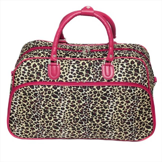 All-Seasons 812014-168-F 21 in. Leopard Print Carry-On Shoulder Tote ...