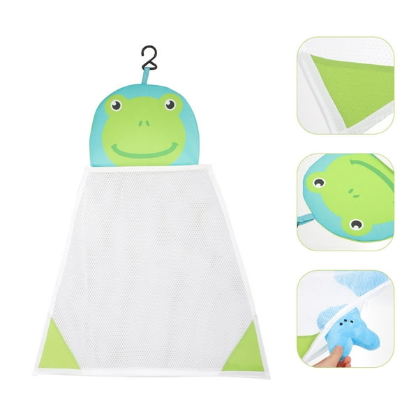 LOLIPPYY 1Pack Quick Drying Mesh Bags for Toys in Green for Toddlers and Baby Bathrooms
