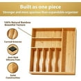 thumbnail image 2 of Large Kitchen Drawer Organizer, 19"x19" Silverware Utensils Organizer, 2.5" High for Large Deep Drawers, Bamboo Flatware Holder with Thick Frames, Sturdy Kitchen Organization Tray, 2 of 6