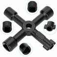 thumbnail image 1 of Reliable to use Multi-functional Utility Key, Durable Construction Zinc Alloy Material Rust Resistant Tool For Electric Water Gas Train Cabinet Elevator Valves, Convenient Design, 1 of 5
