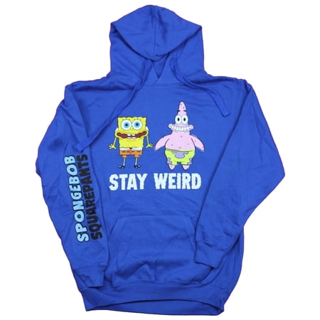Spongebob Squarepants Pullover Hoodie - Stay Weird Bob & Patrick Image (Medium)