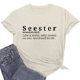 thumbnail image 6 of QHWAUAKFBN T Shirts For Women Loose Fit Seester Short Sleeved Pullover Round Neck Tshirts Top, 6 of 6