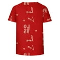 thumbnail image 4 of Tnhcen Women's Valentine's Day Heart Print Graphic T - Shirt Short Sleeve Neck Casual Tee Relaxed Fit Cotton T-Shirt for Women S - 3XL, 4 of 5