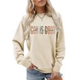 thumbnail image 2 of Uootdi Funny Letter Printed Long Sleeve Shirts for Women Crewneck Sweatshirt Pullover Trendy Inspirational Sport Top, 2 of 8