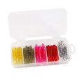 thumbnail image 1 of Juego de cebos de raíz, anzuelo de plomo, 50 piezas, agua dulce, agua de mar, cebo falso suave multifuncional para insectos, juego de cebos blandos Luya, 1 of 6