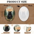thumbnail image 3 of Canvas Wall Art Farmhouse Bear Wildlife Rustic Wildflower Brown Bear Wildflowers Pine Oval Framed Canvas Prints Vintage Wall Hanging Decor for Home Office Nursery Family Gift 8.6"x11.4", 3 of 7
