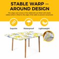 thumbnail image 4 of Yellow Watercolor Floral Table Cloths for 4 Foot Rectangle Tables, Spring Flower Abstract Art Patio Waterproof Elastic Fitted Tablecloths, Washable Rectangular Table Cover for Camping, 4 of 8