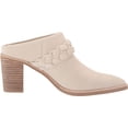 thumbnail image 6 of DOLCE VITA Womens Ivory Padded Braided Serla Pointed Toe Block Heel Slip On Leather Heeled Mules Shoes 9 M, 6 of 8