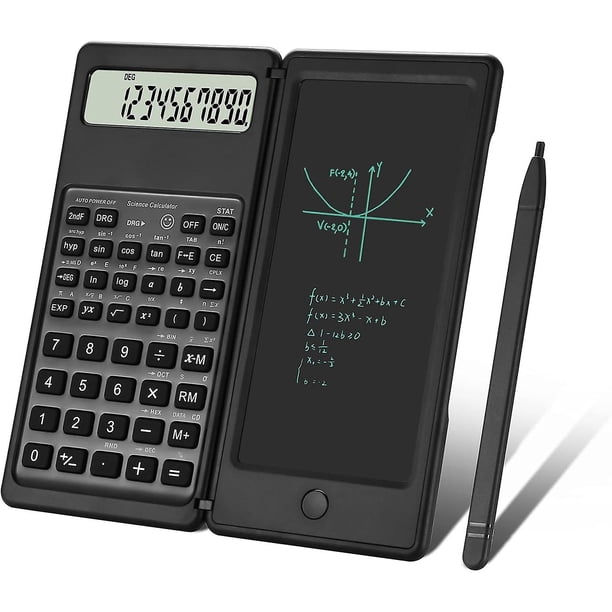 Calculadora portátil con notas de tablero de escritura a mano