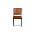 thumbnail image 3 of Pemberly Row Contemporary Leather Dining Chair in Brown Finish (Set of 2), 3 of 5