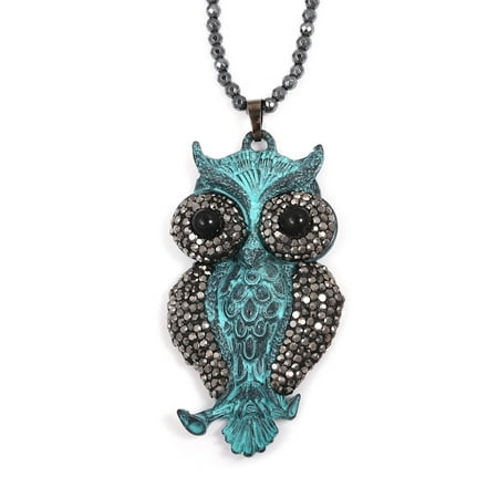 Initial 925 Silver Jewelry Pendant - 925 Sterling Silver Silvertone Owl Chain Pendant Necklace Jewelry Gift for Women