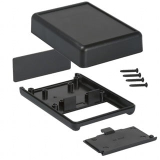 K-RC24-9VB BLK - Boîte de Projet 4.4X2.5X.8IN PLAS Noir avec Compartiment à Piles