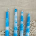 thumbnail image 5 of XINAOBAOLUO Taper Candles Marble Printed Set of 2 Handmade Unscented Long Candles Tapered Candle for Wedding Home Decor Gift(Blue and White), 5 of 6