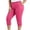 z1-Pink, variant on RYRJJ Capri Pants for Women Casual Pull On Strech Yoga Capris Work Jeggings Plus Size Workout Athletic Cropped Pants with Pockets(Wine,XXL)