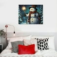 thumbnail image 4 of Nawypu  Light Up Snowman Canvas Print  Lighted Christmas Wall Hanging Snowman with a Black Top Hat and a Red Scarf Holding a Lantern - Winter Holiday Scene Wall Art, 4 of 4