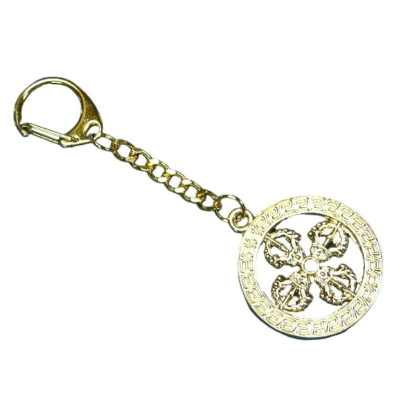 Feng Shui Cross Vajra Double Dorje Talisman Amulet Keychain