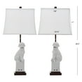 thumbnail image 6 of SAFAVIEH Foo Dog 28.5 in. H Solid Table Lamp, White, Set of 2, 6 of 7